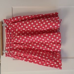 Pink and white polka-dot sourpuss skirt